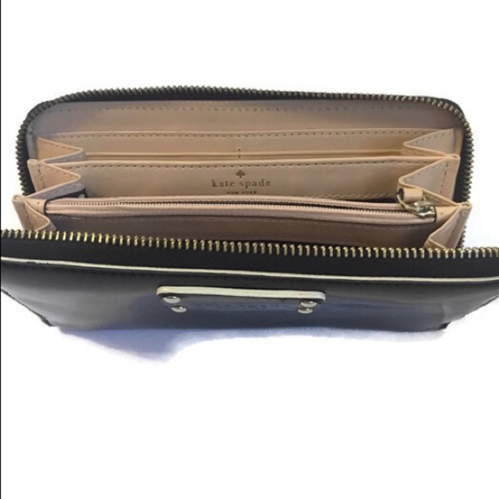 Kate Spade Metro Spade Neda Black Patent Wallet